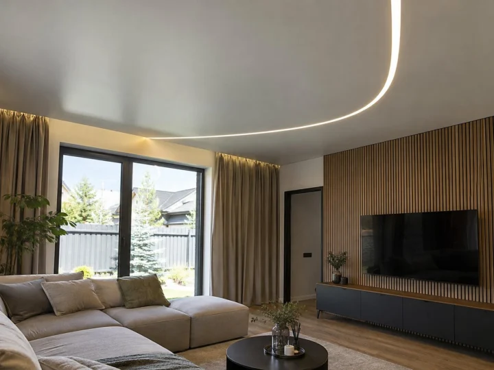 Лаунж с изогнутой световой линией — Александров
